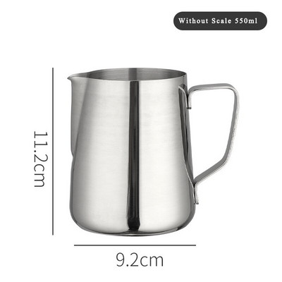 Nerūdijančio plieno pieno putų ąsotis Espreso kava Barista Craft Latte Cappuccino Pieno ąsočiai Gėlių puodelis Kavos reikmenys