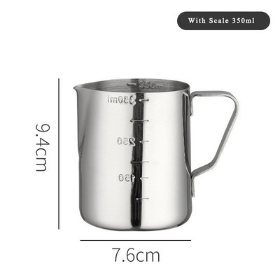 Nerūdijančio plieno pieno putų ąsotis Espreso kava Barista Craft Latte Cappuccino Pieno ąsočiai Gėlių puodelis Kavos reikmenys