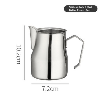 Nerūdijančio plieno pieno putų ąsotis Espreso kava Barista Craft Latte Cappuccino Pieno ąsočiai Gėlių puodelis Kavos reikmenys