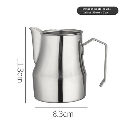 Nerūdijančio plieno pieno putų ąsotis Espreso kava Barista Craft Latte Cappuccino Pieno ąsočiai Gėlių puodelis Kavos reikmenys