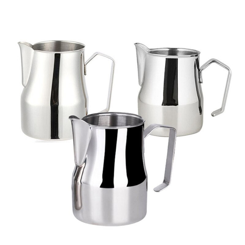 Rozsdamentes acél tejeskancsó eszpresszó csészék Kávéhabosító bögrék Olasz Latte Art Latte tejhabos kancsó kancsó csésze 350/500/750 ml