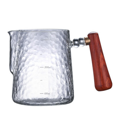 Tejhabosító kancsó 20 oz/600 ml hőálló üveg kávé Tools csésze- alkalmas eszpresszóhoz, Latte Arthoz és tejhabosítóhoz