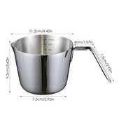 Coffee Latte tejhabosító kancsó tejhabosító kancsó rozsdamentes acél kancsó tejhabos kancsó mérleg mérőpohár konyhai tartozék