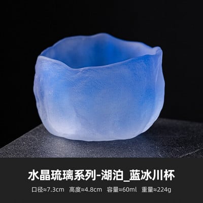 Japán stílusú gleccser kék rózsaszín és zöld vidéki dagály szél kis teáscsésze szaké csésze színátmenetes üvegpohár Hostess teáscsésze készlet