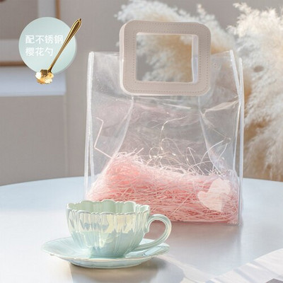 Ceașă de cafea din ceramică Accesorii nordice amuzante Ceașă de ceai cu bule Espresso Cana nordică de după-amiază Kubki Do Kawy I Set de cești Herbaty