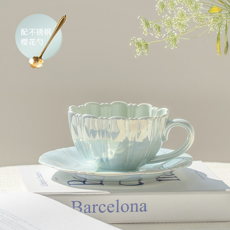 Ceașă de cafea din ceramică Accesorii nordice amuzante Ceașă de ceai cu bule Espresso Cana nordică de după-amiază Kubki Do Kawy I Set de cești Herbaty