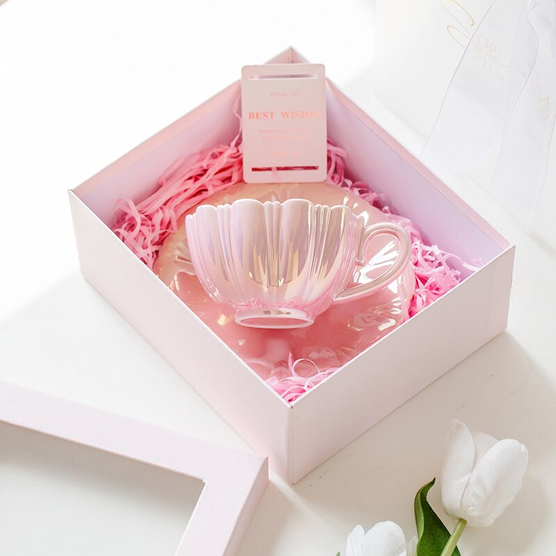 Ceașă de cafea din ceramică Accesorii nordice amuzante Ceașă de ceai cu bule Espresso Cana nordică de după-amiază Kubki Do Kawy I Set de cești Herbaty