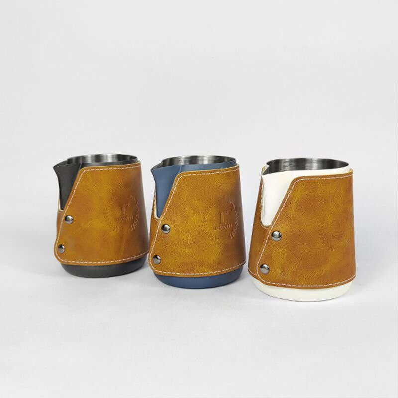 Кана за разпенване на мляко от неръждаема стомана 304 Кана за кафе без дръжки Кана за разпенване Barista Craft Latte Cappuccino Чаша за разпенване на мляко и сметана