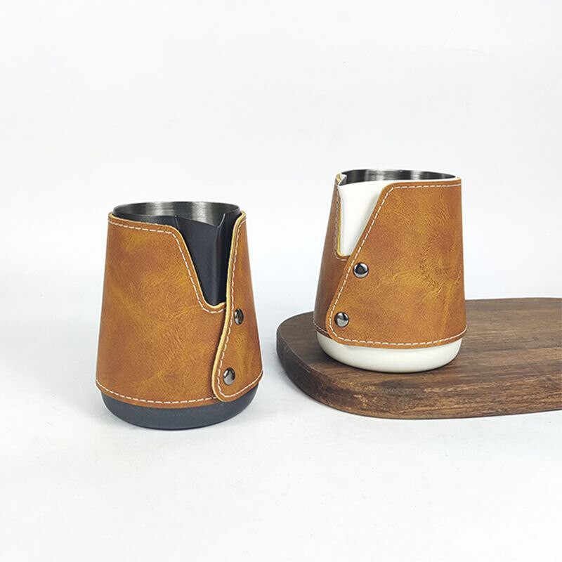 Кана за разпенване на мляко от неръждаема стомана 304 Кана за кафе без дръжки Кана за разпенване Barista Craft Latte Cappuccino Чаша за разпенване на мляко и сметана