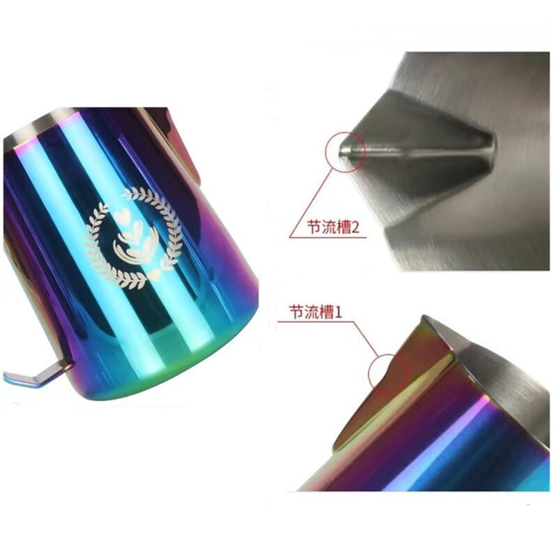 Naujo dizaino pieno putų ąsotis espreso kavos barista latte cappuccino pieno grietinėlės putos puodukas puodelio ąsočio ąsočio virimo aparatas