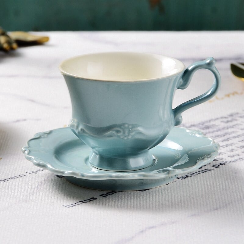 Étterem Kerámia kávéscsésze skandináv alátétek Cappuccino csésze Bone China desszert Gobelet újrahasznosítható gyönyörű teás bögrék csészealj