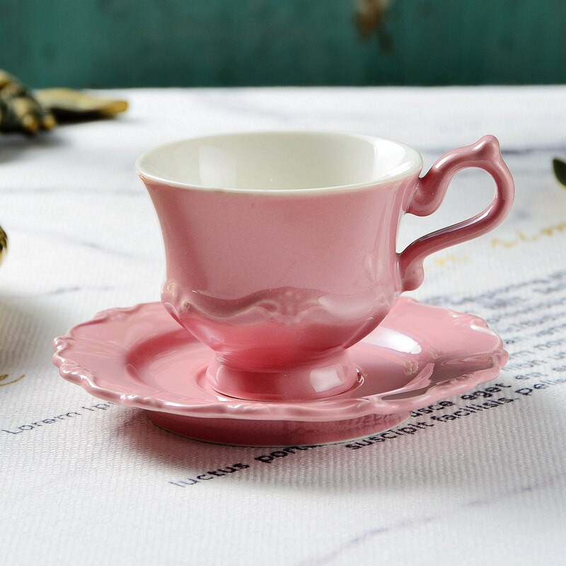 Étterem Kerámia kávéscsésze skandináv alátétek Cappuccino csésze Bone China desszert Gobelet újrahasznosítható gyönyörű teás bögrék csészealj