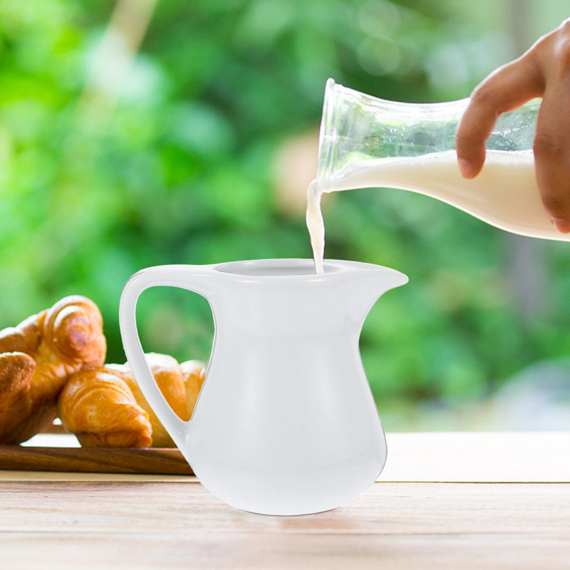 Tejszínes kancsó Kerámiás csípős kancsó mártás kávéscsésze Mini fehér öntet kiszolgáló salátaételek Szirupos porcelán csónaköntő