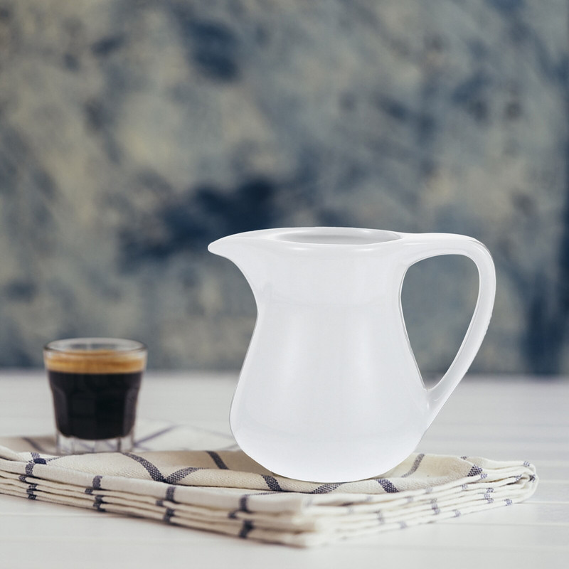 Tejszínes kancsó Kerámiás csípős kancsó mártás kávéscsésze Mini fehér öntet kiszolgáló salátaételek Szirupos porcelán csónaköntő