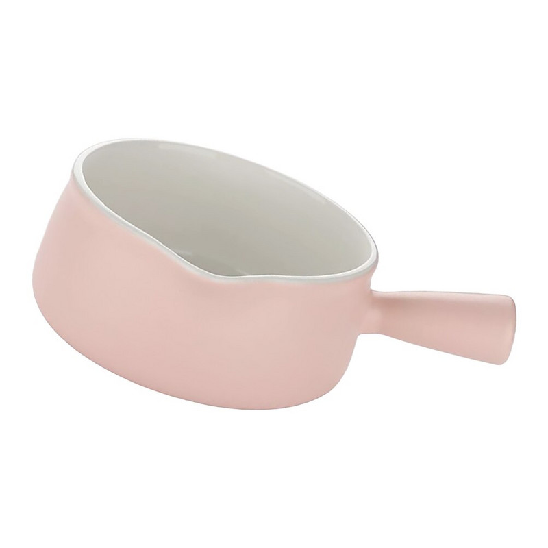 Fazék kerámia serpenyő zománcozott kis tál francia hagyma tálak olvadó melegebb vaj pörkölt szósz tészta kávé fogantyúk mini