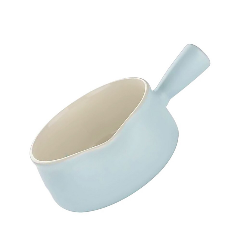 Fazék kerámia serpenyő zománcozott kis tál francia hagyma tálak olvadó melegebb vaj pörkölt szósz tészta kávé fogantyúk mini