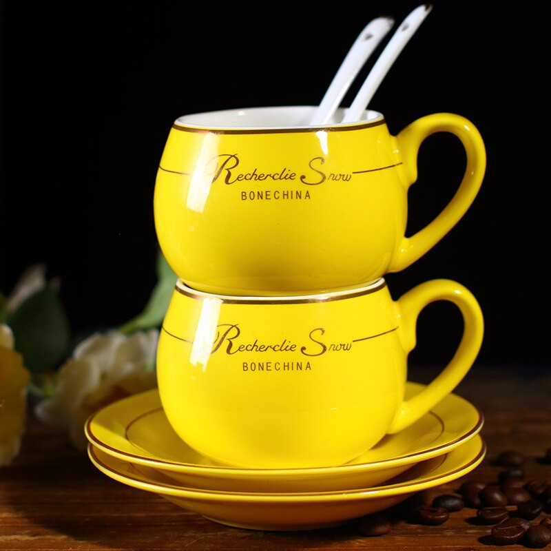 Eszpresszó csésze készlet Gomba délutáni tea zománc gyönyörű teás bögrék Kreatív Tazzine Caffe Particolari jégkávés csésze kerámia