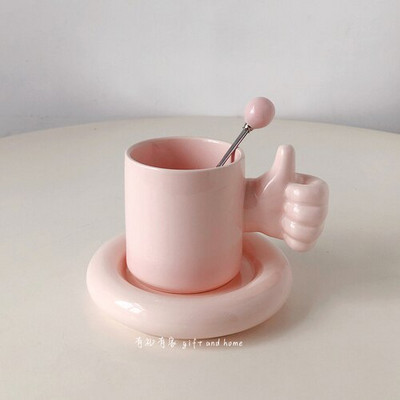 Modern kávéscsésze Latte Art Nordic Vicces koreai espresso csésze Kerámia Cappuccino Mate Tazas De Ceramica Creativas vízpohár
