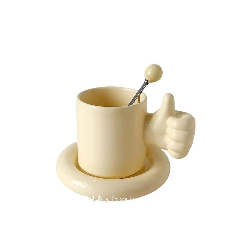 Modern kávéscsésze Latte Art Nordic Vicces koreai espresso csésze Kerámia Cappuccino Mate Tazas De Ceramica Creativas vízpohár