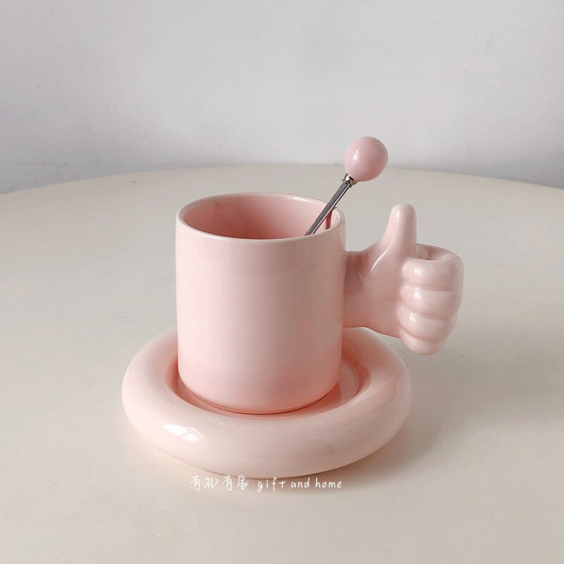 Modern kávéscsésze Latte Art Nordic Vicces koreai espresso csésze Kerámia Cappuccino Mate Tazas De Ceramica Creativas vízpohár