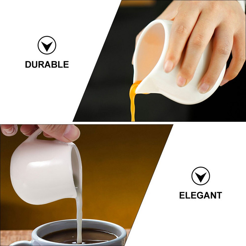 Pitchergravy ąsotis Keraminis mini salotų padažas, gėrimų puodeliai Daugiafunkcis dozatorius Padažas Pilamas lašintuvas Kavos piltuvo valtis