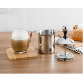 Új 400 ml-es rozsdamentes acél tejhabosító duplahálós tejkrém tejhab