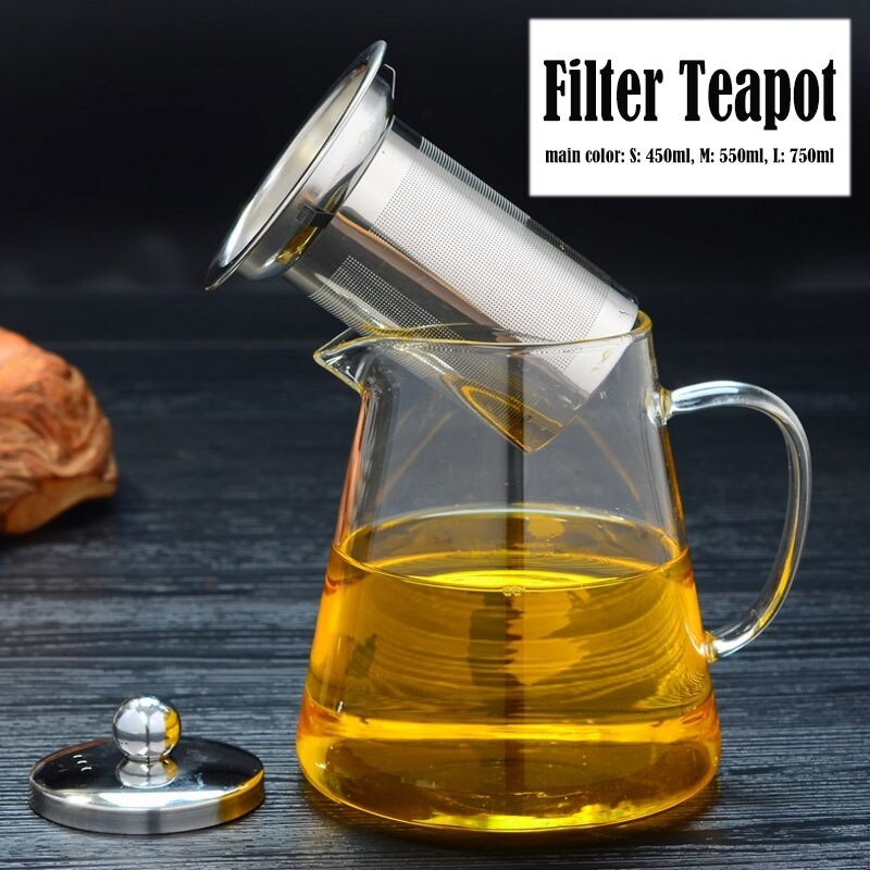 Restoranas Kava Vaisių Sultys Stiklas arbatinukas Arbatinis Puodas Virdulys Karščiui atsparus Namų Gėrimai Koštuvas Virtuvės Vanduo