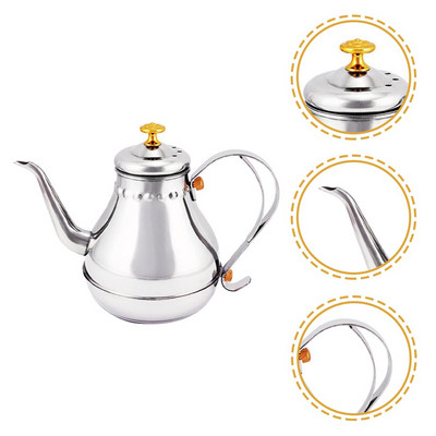 Vízforraló tea kávé teáskanna kiöntő edény készítő rozsdamentes acél hattyúnyak kifolyó tűzhely Vintage forrásban lévő keskeny csepegtető víztűzhely