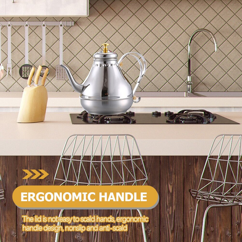 Vízforraló tea kávé teáskanna kiöntő edény készítő rozsdamentes acél hattyúnyak kifolyó tűzhely Vintage forrásban lévő keskeny csepegtető víztűzhely