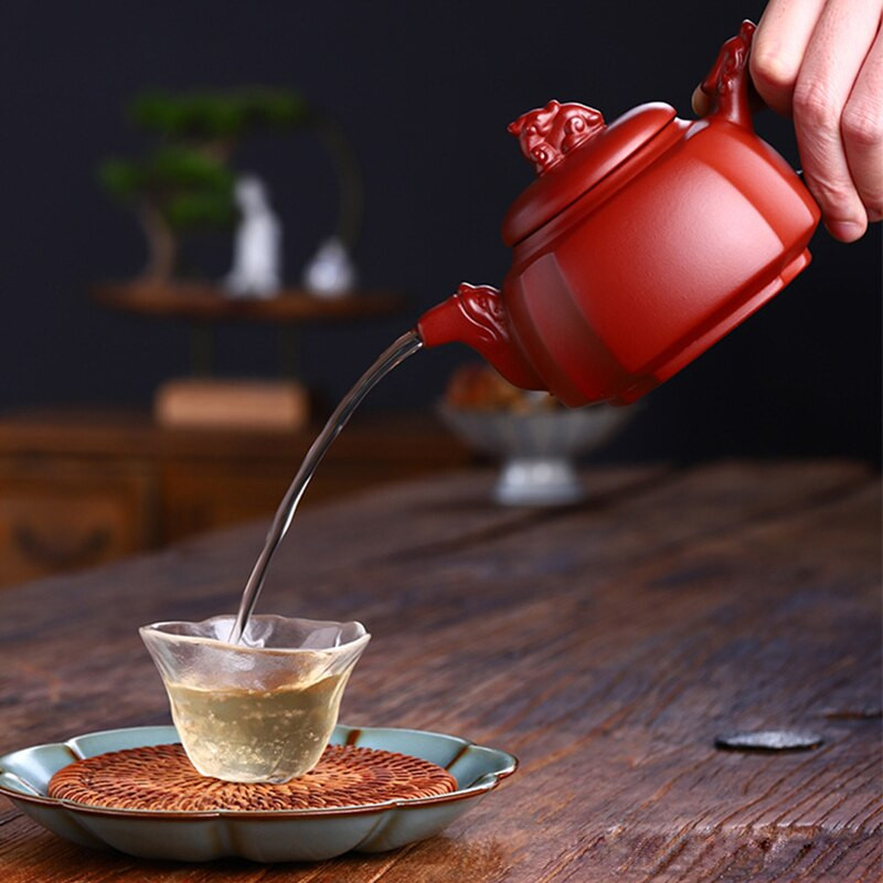 Yixing 260cc mini lila agyagedény Kung Fu teáskészlet, kézzel készített kis teáskanna háztartási Oolong tea Pu-erh teáskanna török teáskanna