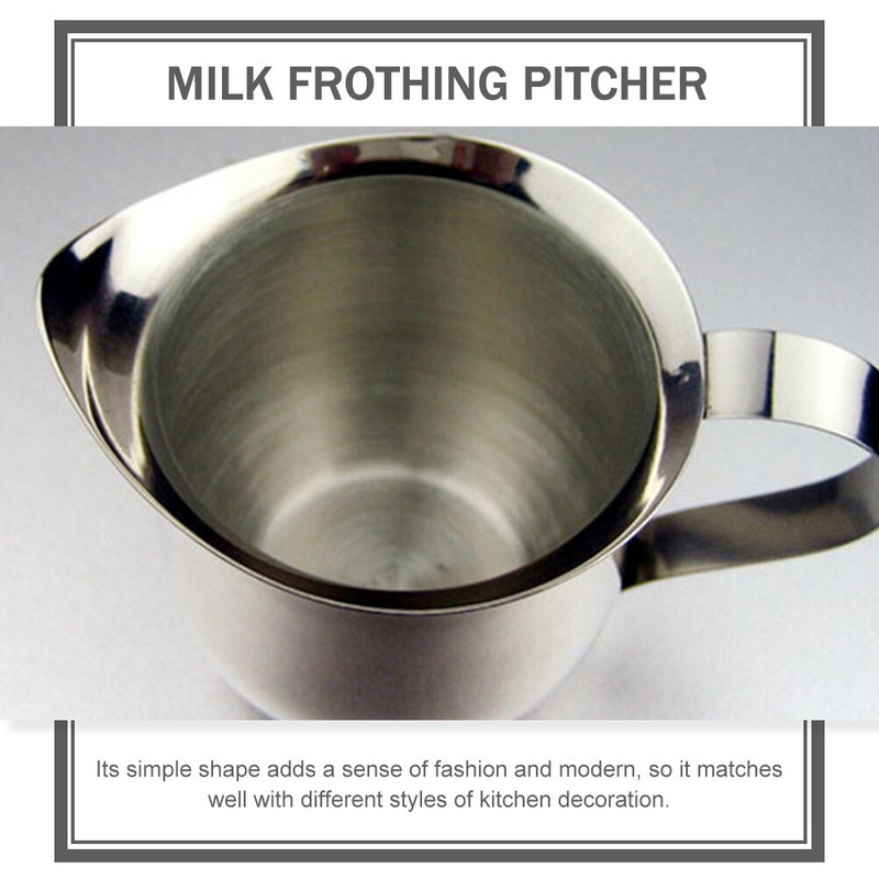 Šalica Vrč za kremu Šalice Kava Espresso Pjenjenje Mini metalni vrč Vrčevi Zvono Preljev za salatu Mjerenje Barista Ručke za kuhanje na pari