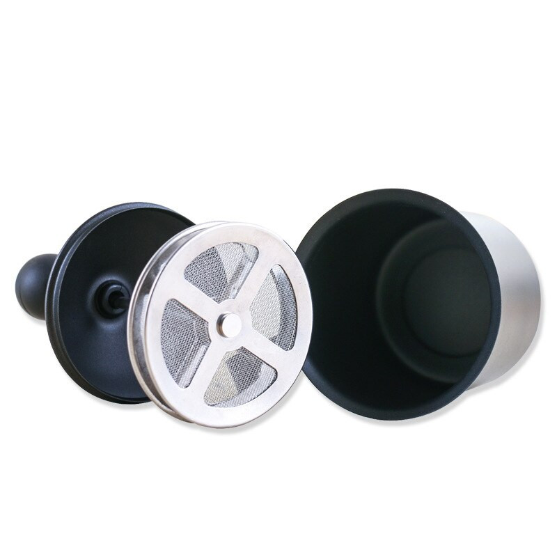 Kézi tejhabosító rozsdamentes acél krémes kézi pumpás habosító cappuccino latte habkészítő dupla szűrővel 400/800 ml