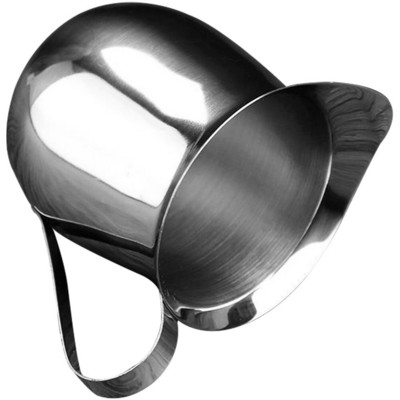 Krūzes krūzes krūzes krūzes kafijas espresso putošanas mini metāla krūzes zvana salātu mērce mērīšanas barista rokturissteaminglatte