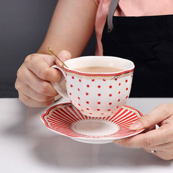 European Ceramic Coffee Coffee Set και πιατάκι Home English Απογευματινό φλιτζάνι τσαγιού Office Flower Tea Cup Κεραμικό σετ τσαγιού Φλιτζάνι και πιατάκι