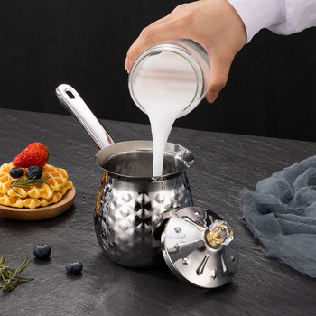 Pitcher Coffee Frothing Pot Cup Frother Jug Creamer Warmer Dispenser Τουρκικός παρασκευαστής Βούτυρο τηγάνι εσπρέσο λιώσιμο στον ατμό