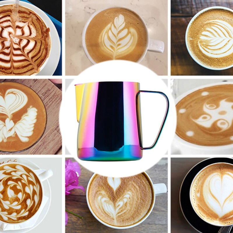 304 Rozsdamentes acél kávéhab csésze Kávéimádók Alapvető termékek Coffee Latte Cappuccino Graphic Art 1db