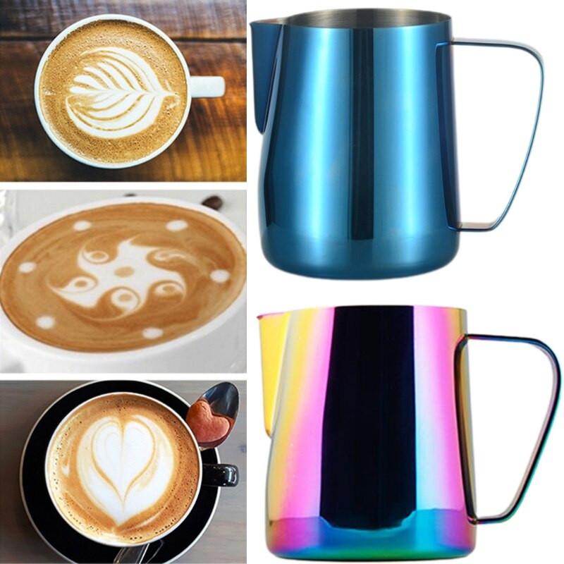 304 Rozsdamentes acél kávéhab csésze Kávéimádók Alapvető termékek Coffee Latte Cappuccino Graphic Art 1db