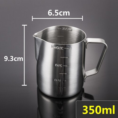 Virágcsésze/hengeres rozsdamentes acél tejtartály Tejhabos csésze tapadásmentes 350 ml/600 ml