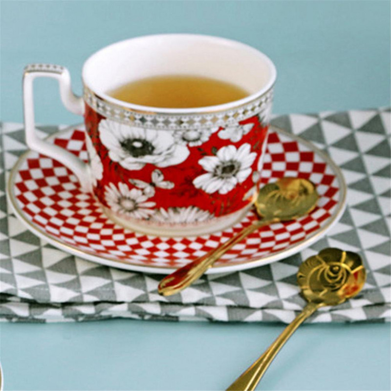 260 ml ceașcă de ceai din ceramică cești de cafea englezești cu farfurie set ceai de după-amiază pentru băuturi, elegant, rafinat, cadou, decorare bucătărie