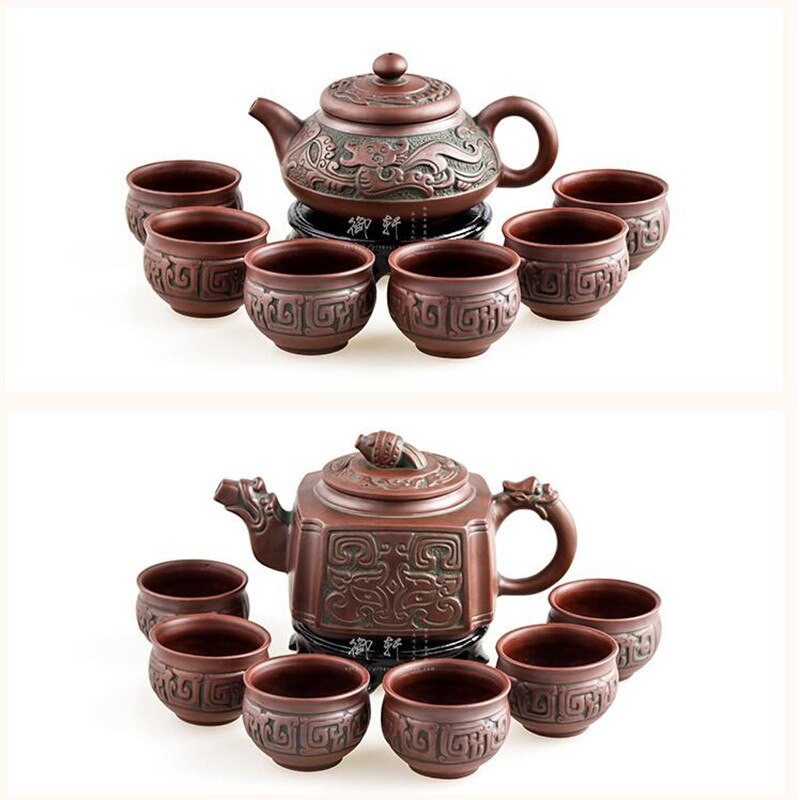 Új Han-dinasztia stílusú teáskanna készlet Lila homokos teáskanna vízforralók teáscsésze porcelán kínai teáskészlet italáru