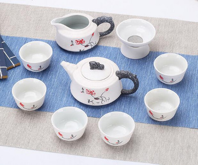 Új jingdezhen gyönyörű kerámia teáskanna vízforraló teáscsésze porcelán kínai teáskészlet italáru