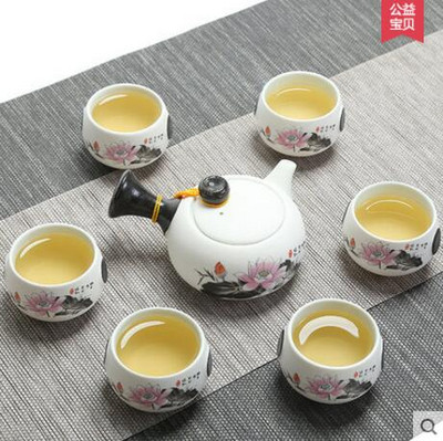 Új jingdezhen gyönyörű kerámia teáskanna vízforraló teáscsésze porcelán kínai teáskészlet italáru