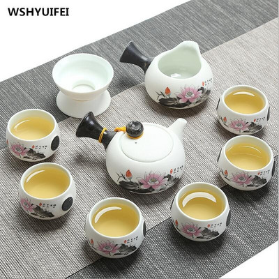 Új jingdezhen gyönyörű kerámia teáskanna vízforraló teáscsésze porcelán kínai teáskészlet italáru