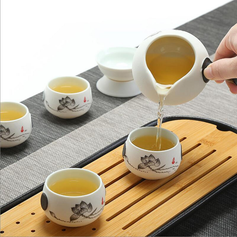 Új jingdezhen gyönyörű kerámia teáskanna vízforraló teáscsésze porcelán kínai teáskészlet italáru