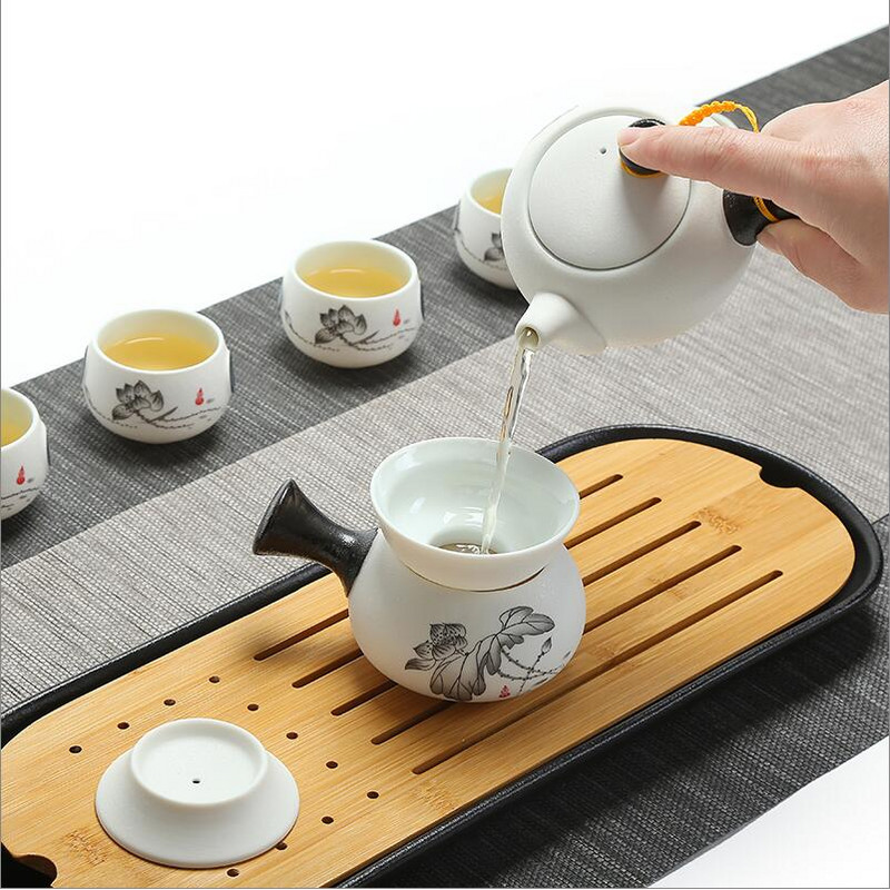 Új jingdezhen gyönyörű kerámia teáskanna vízforraló teáscsésze porcelán kínai teáskészlet italáru