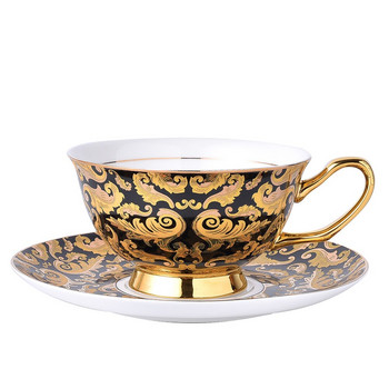 Προϊόντα Grade Fine Bone China Cup with Gold Line Special Tea Cup Ceramic Coffee Cup and Saucer European Style cup set kaws