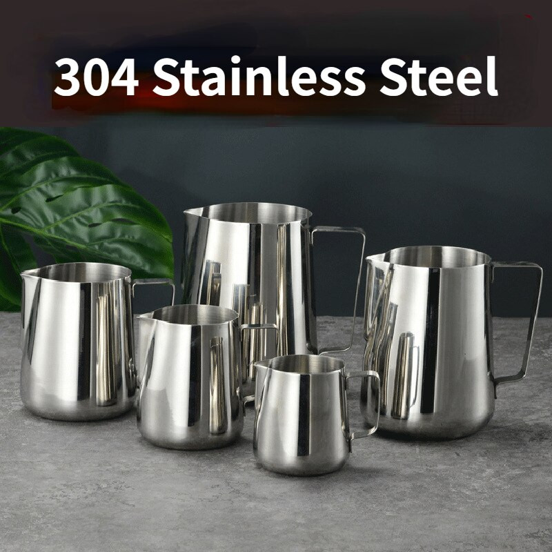 Nedidelis kavos puodukas su nerūdijančio plieno traukiamu gėlių puodeliu smailios burnos kavos traukimo gėlės cilindro pieno putos puodelis kavos