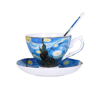 The New Van Gogh Art Painting Κούπες καφέ The Starry Night Sunflowers The Sower Irises Saint-Remy Coffee Tea Cup