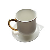 Tavern Cafe Cupshe csésze és csészealj Kerámia kávéscsészék Ebédlő Divat teáscsésze készlet Evőeszközök Kis kávés bögre porcelán edény