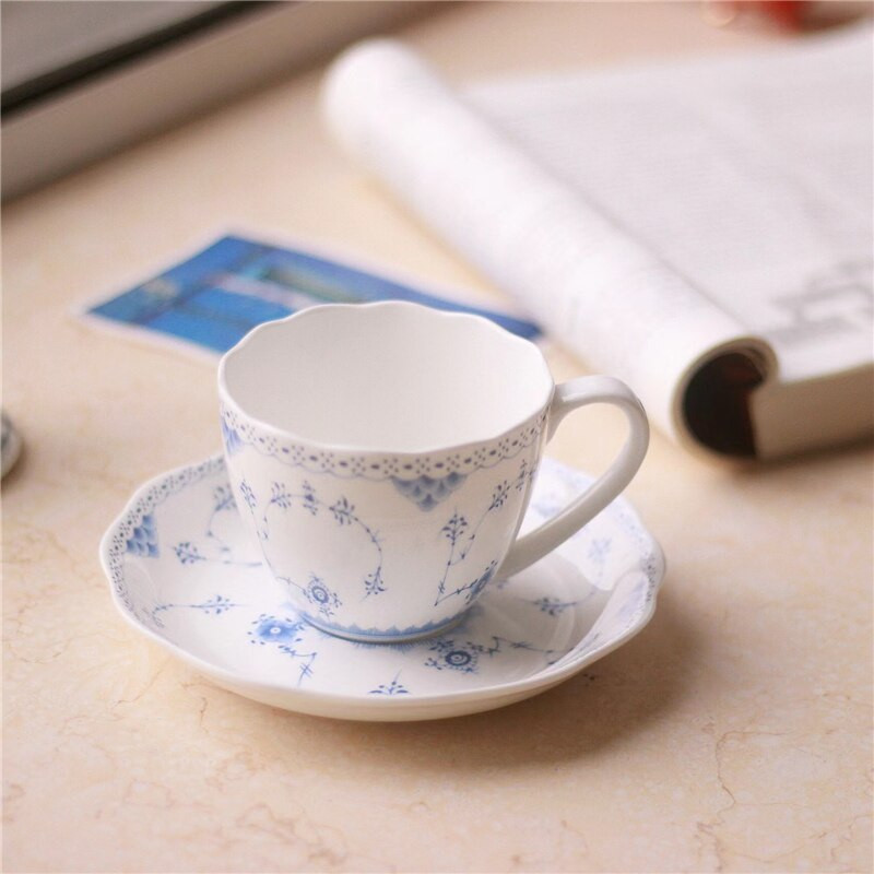 Vesele de masă din ceramică ceașcă din porțelan Cana portabilă set ceașcă de cafea și farfurii Cupshe Coaster Cești Ustensile de bucătărie Vase Veselă the Cafe